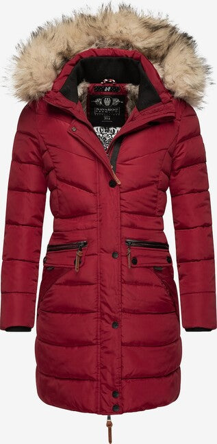 Navahoo Paula ženska parka zimska s kapuljačom, Dark red