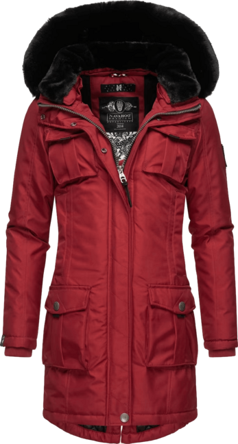 Navahoo Tiniis ženska zimska jakna s kapuljačom, Blood red