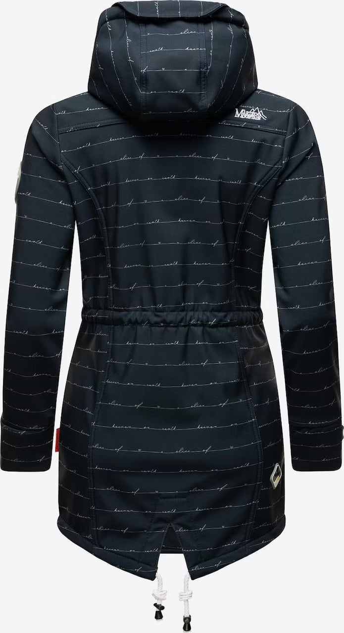 Marikoo ZIMTZICKE P ženska softshell jakna zimska s kapuljačom, Navy