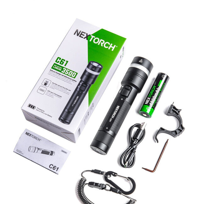 NEXTORCH C61 svjetiljka s dva snopa taktička, 3500 lm