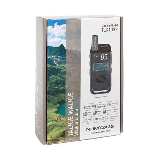 Numaxes TLK1038 walkie talkie, crna