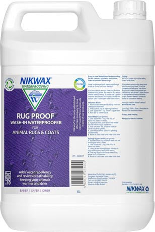 Nikwax Rug Proof poseban impregnacijski pripravak za prostirke i deke za životinje, 5l