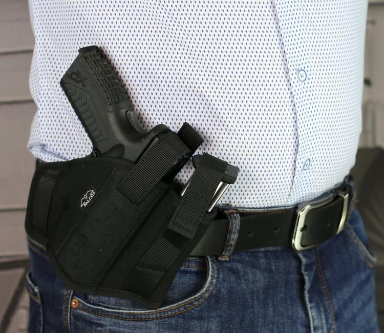 Falco pojasna futrola za oružje s okvirom Glock 17, crna, desna