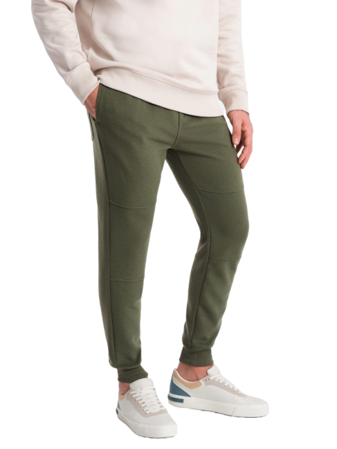 Ombre V3 muške jogger trenirke, maslinasto zelene
