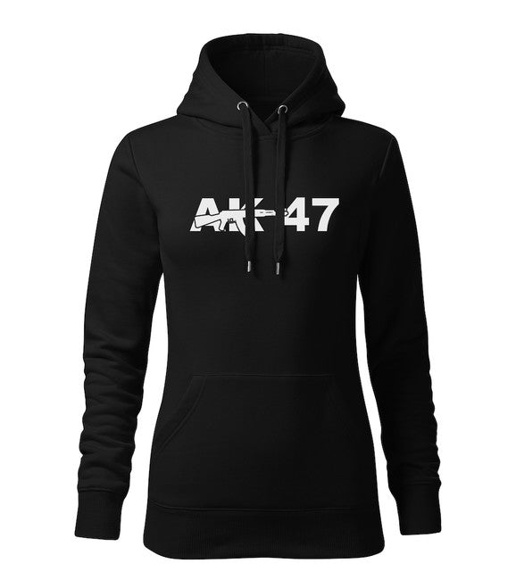 DRAGOWA ženski ak 47 pulover s kapuljačom 320 g/m², crni