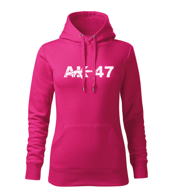 DRAGOWA AK-47 ženski pulover s kapuljačom 320 g/m², ružičasti