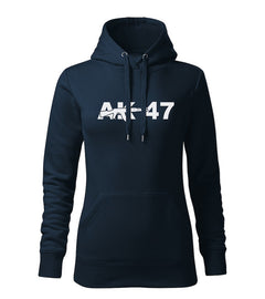 DRAGOWA AK-47 ženski pulover s kapuljačom 320 g/m², tamnoplavi