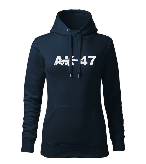 DRAGOWA AK-47 ženski pulover s kapuljačom 320 g/m², tamnoplavi