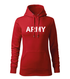 DRAGOWA ženski army pulover s kapuljačom 320 g/m², crveni