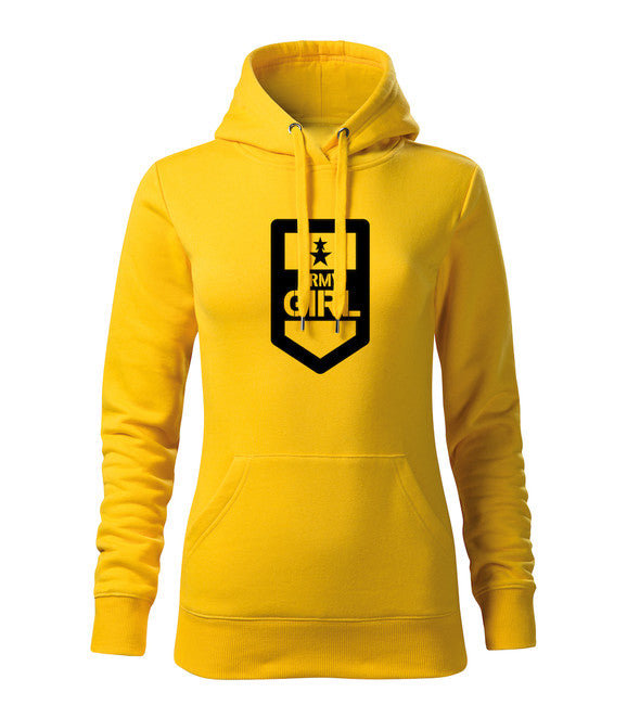 DRAGOWA ženski army girl pulover s kapuljačom 320 g/m², žuti