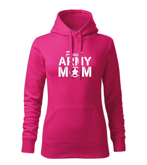 DRAGOWA ženski army mom pulover s kapuljačom 320 g/m², ružičasti