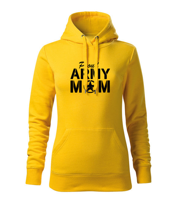 DRAGOWA ženski army mom pulover s kapuljačom 320 g/m², žuti