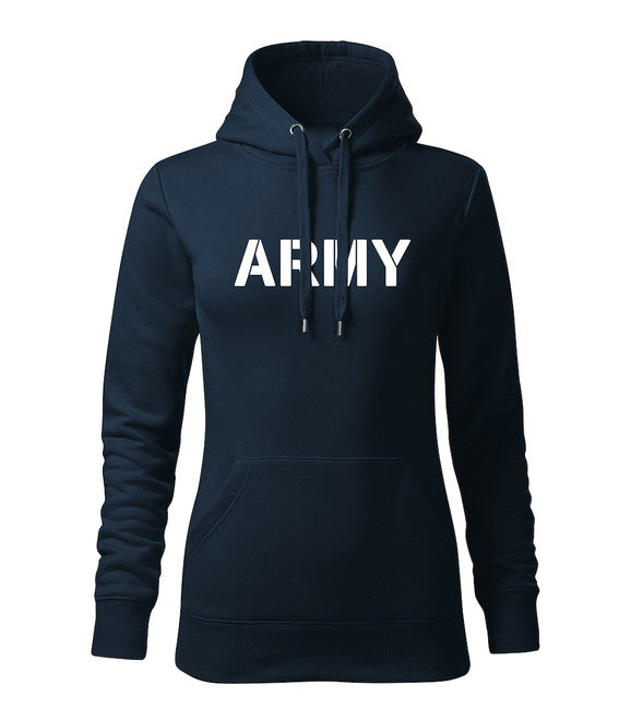DRAGOWA ženski army pulover s kapuljačom 320 g/m², tamnoplavi