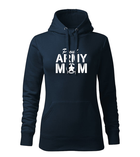 DRAGOWA ženski proud army mom pulover s kapuljačom 320 g/m², tamnoplavi