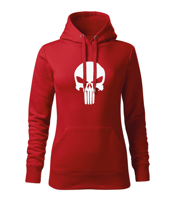 DRAGOWA ženski punisher pulover s kapuljačom 320 g/m², crveni