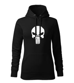 DRAGOWA ženska dukserica s kapuljačom Punisher 320 g/m², crna