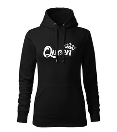 DRAGOWA ženska dukserica s kapuljačom queen 320 g/m², crna