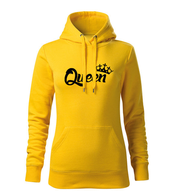 DRAGOWA ženski queen pulover s kapuljačom 320 g/m², žuti