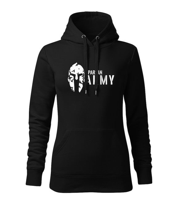 DRAGOWA ženski spartan army pulover s kapuljačom 320 g/m², crni