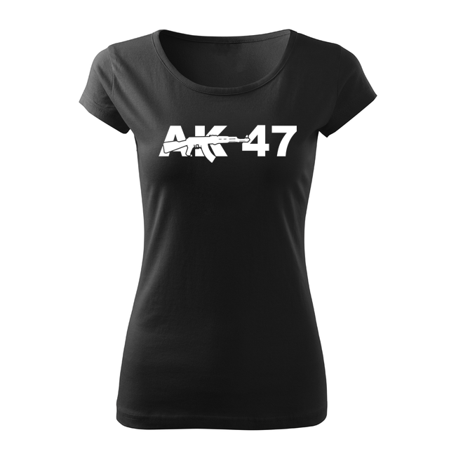 DRAGOWA AK-47 ženska kratka majica 150 g/m², crna