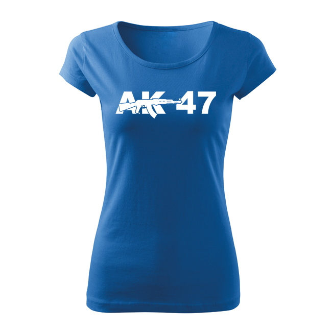 DRAGOWA AK-47 ženska kratka majica 150 g/m², plava