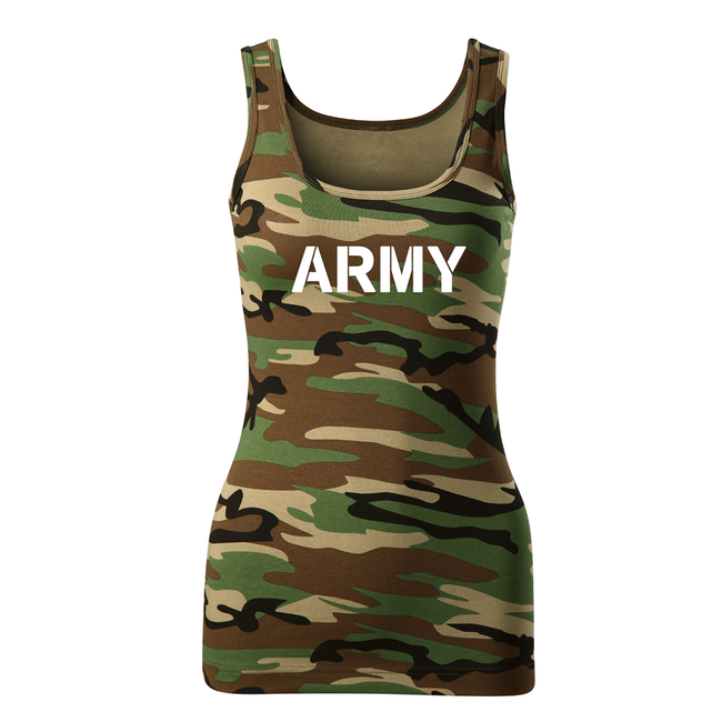DRAGOWA ženska army majica bez rukava 180 g/m², kamuflažna