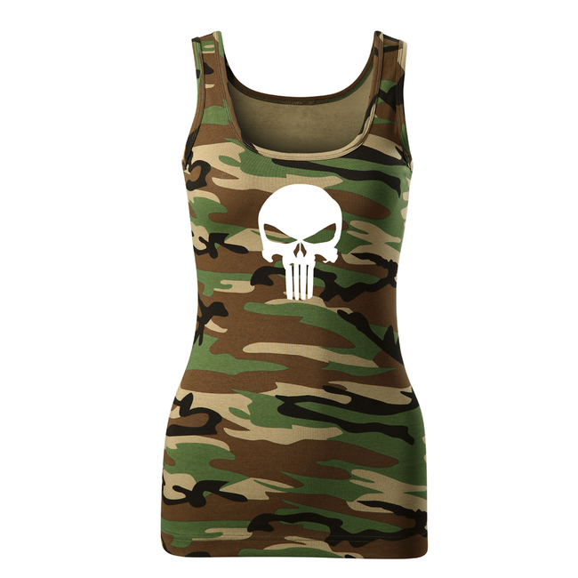 DRAGOWA punisher ženska majica bez rukava 180 g/m², kamuflažna