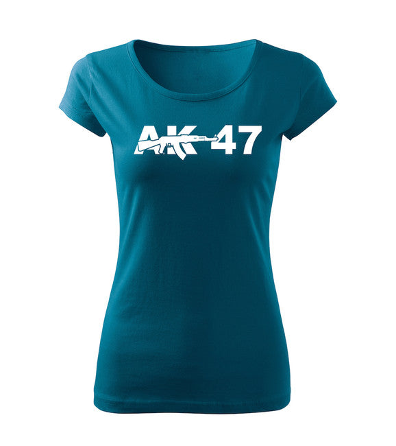 DRAGOWA AK-47 ženska majica 150 g/m², Petrol blue