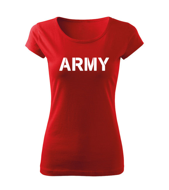 DRAGOWA ženska army majica 150 g/m², crvena