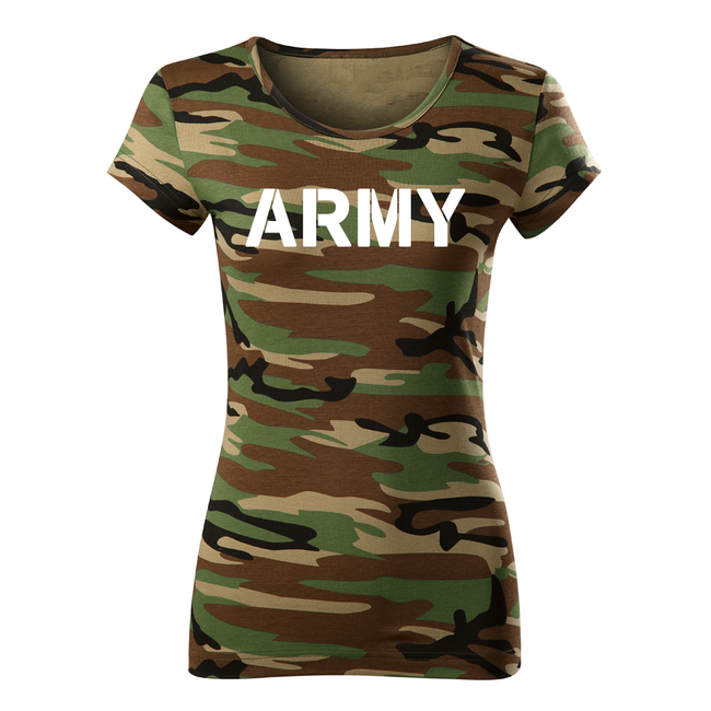 DRAGOWA ženska army majica 150 g/m², kamuflažna