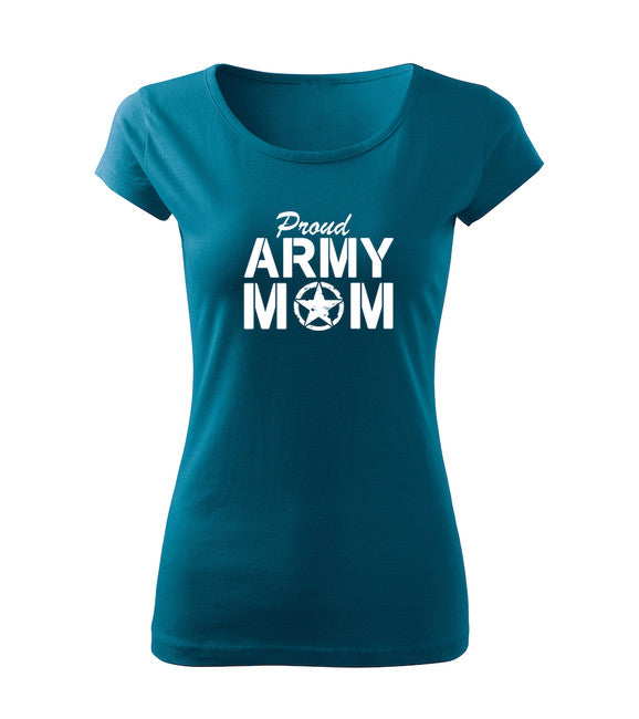 DRAGOWA ženska army mom majica 150 g/m², Petrol blue