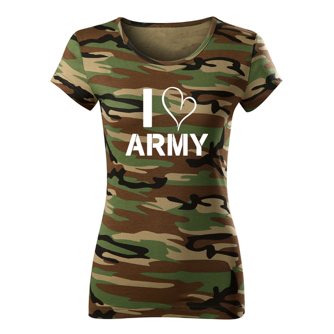 DRAGOWA ženska i love army majica 150 g/m², kamuflažna