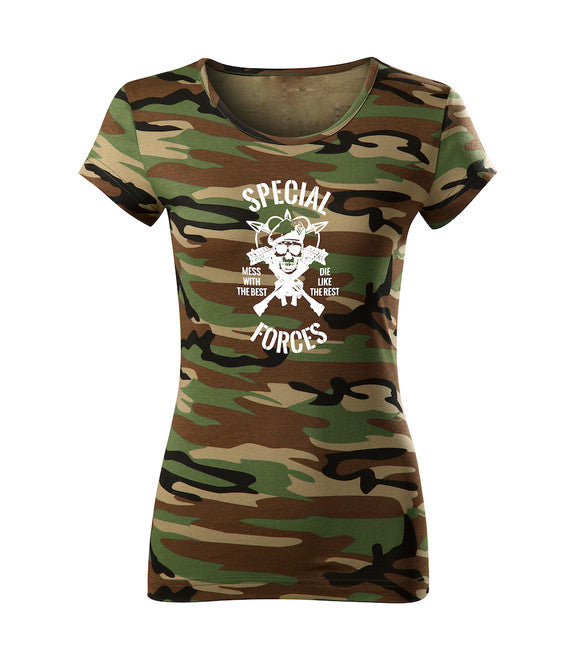DRAGOWA ženska special forces majica 150 g/m², kamuflažna
