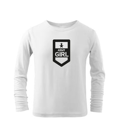 DRAGOWA dječja majica dugih rukava army girl, bijela