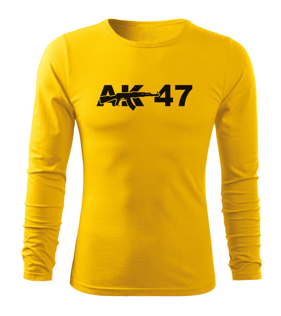 DRAGOWA Fit-T majica s dugim rukavom AK-47 160 g/m², žuta