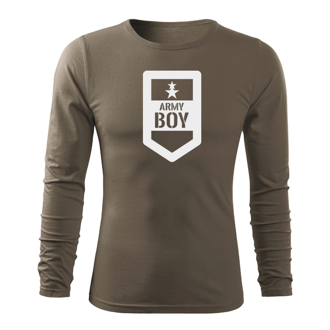 DRAGOWA Fit-T army boy majica s dugim rukavom 160 g/m², maslinasto zelena