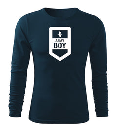 DRAGOWA Fit-T majica dugih rukava army boy 160 g/m², tamnoplava