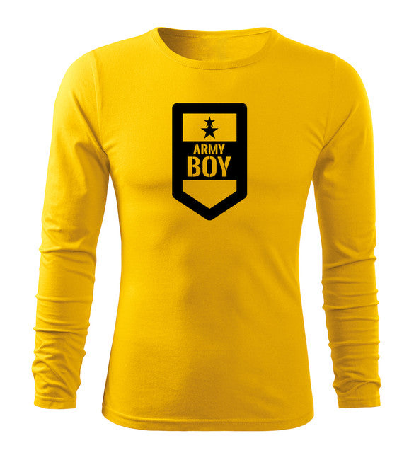 DRAGOWA Fit-T majica s dugim rukavom army boy 160 g/m², žuta
