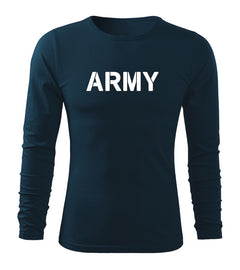 DRAGOWA Fit-T majica dugih rukava army 160 g/m², tamnoplava
