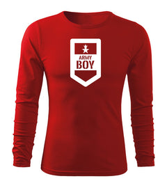 DRAGOWA Fit-T majica dugih rukava army boy 160 g/m², crvena