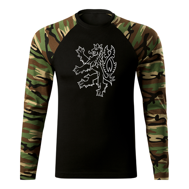 DRAGOWA Fit-T majica s dugim rukavom češki lav 160 g/m², Woodland