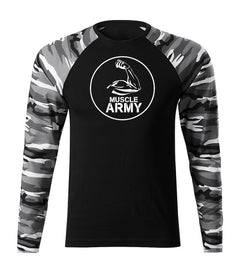 DRAGOWA Fit-T majica s dugim rukavom muscle army biceps 160 g/m², Metro