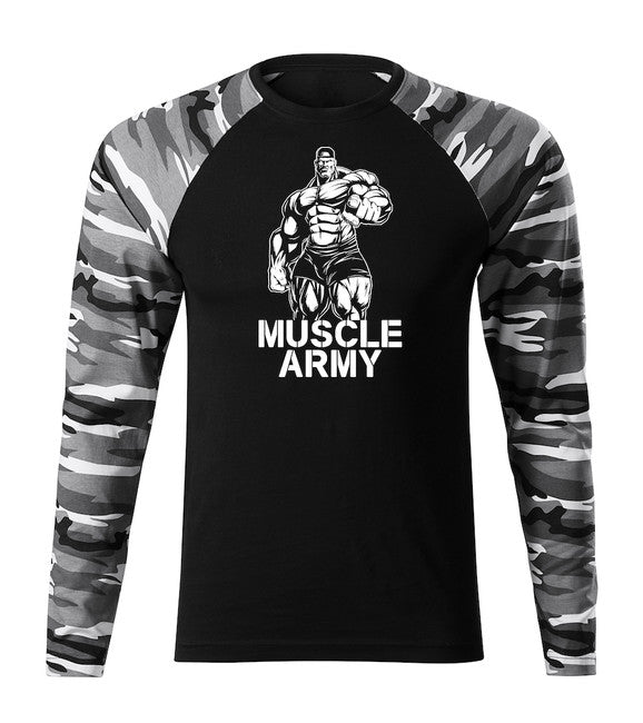 DRAGOWA Fit-T majica s dugim rukavom army man muscle 160 g/m², Metro