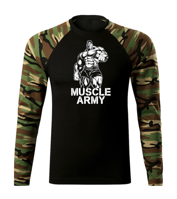 DRAGOWA Fit-T majica s dugim rukavom muscle, army man
