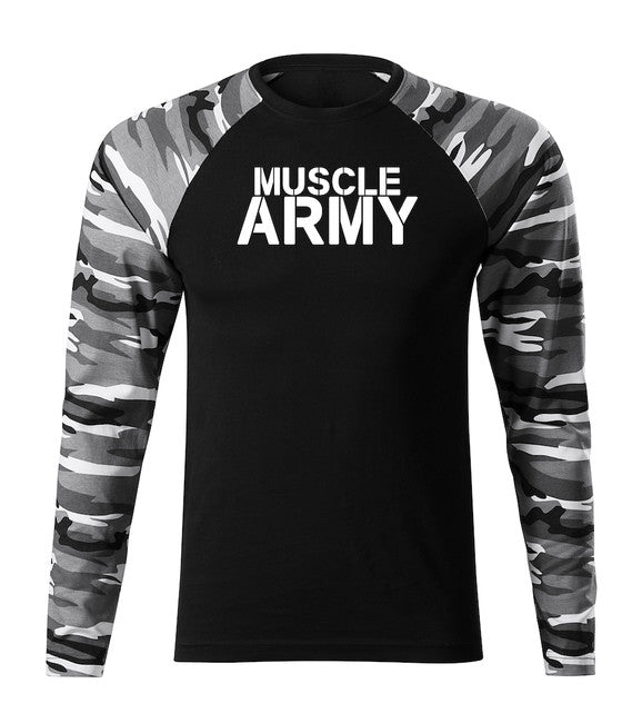 DRAGOWA Fit-T majica s dugim rukavom muscle, army