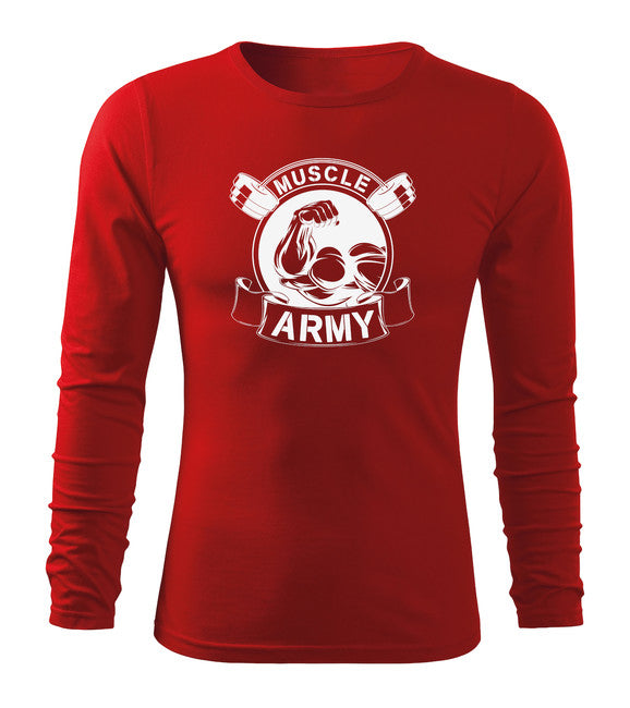 DRAGOWA Fit-T majica s dugim rukavom muscle, army original