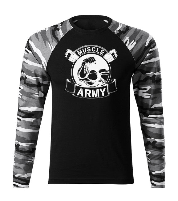 DRAGOWA Fit-T majica s dugim rukavom muscle army original 160 g/m², Metro