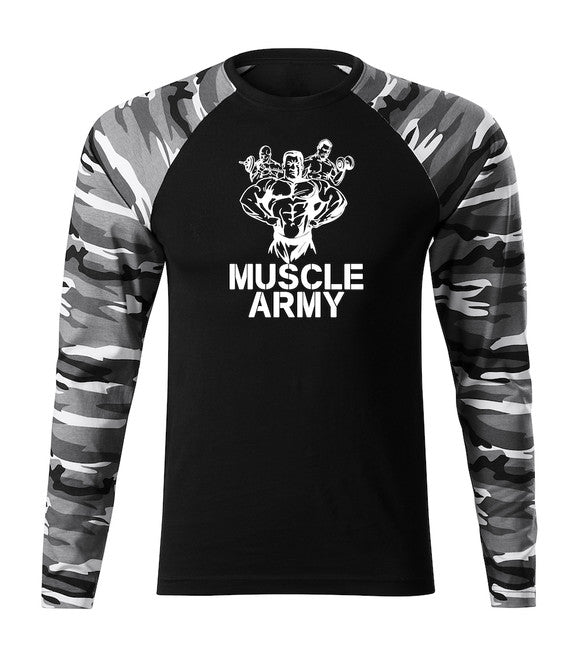 DRAGOWA Fit-T majica s dugim rukavom muscle army team 160 g/m², Metro