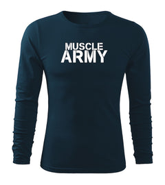 DRAGOWA Fit-T majica muscle army s dugim rukavom 160 g/m², tamnoplava