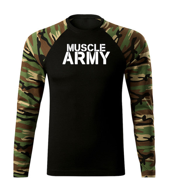 DRAGOWA Fit-T majica s dugim rukavom muscle, army